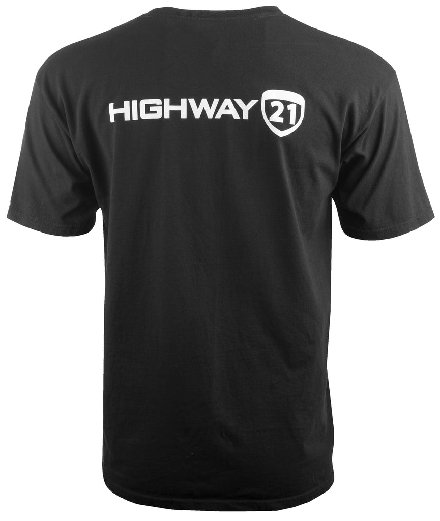 HIGHWAY 21 CORPORATE TEE BLACK SM 489-1920~2