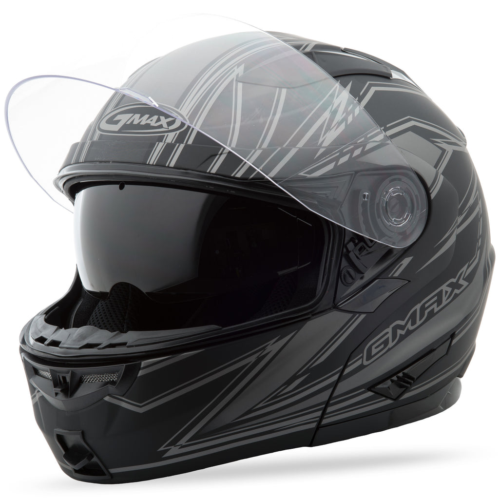 GM-64 MODULAR DERK HELMET MATTE BLACK/SILVER SM-atv motorcycle utv parts accessories gear helmets jackets gloves pantsAll Terrain Depot