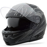 GMAX GM-64 MODULAR DERK HELMET MATTE BLACK/SILVER SM G1640394 F.TC-12