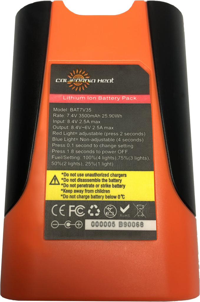 CALIFORNIA HEAT 7V BATTERY (3500 MAH) BAT7V35