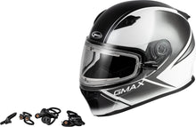 Load image into Gallery viewer, GMAX FF-49S HAIL SNOW HELMET W/ELEC SHIELD WHITE/BLACK SM G4491014