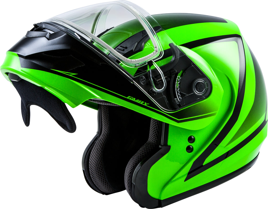 GMAX MD-04S MODULAR DOCKET SNOW HELMET NEON GREEN/BLACK XS G2042643
