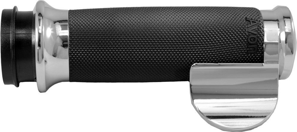 AVON CUSTOM CONTOUR GRIPS W/F-B-W THROTTLE BOSS CHROME CC-85-CH-BO-FLY-atv motorcycle utv parts accessories gear helmets jackets gloves pantsAll Terrain Depot