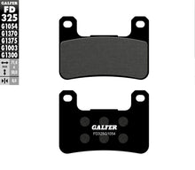 Load image into Gallery viewer, GALFER BRAKE PADS SEMI METALLIC FD325G1054 FD325G1054