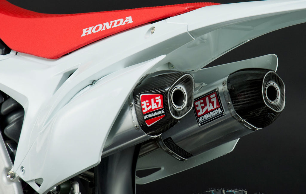 YOSHIMURA RS-9 HEADER/CANISTER/END CAP EXHAUST DUAL SYSTEM SS-AL-CF 228420H320