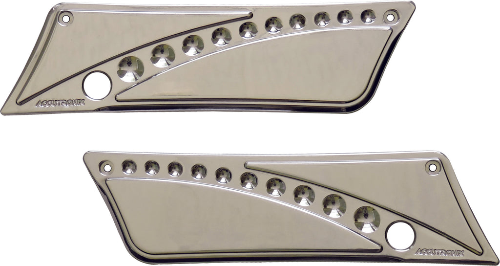 ACCUTRONIX DRILLED LATCH COVERS FLT 93-13 CHROME BLC9313-DC