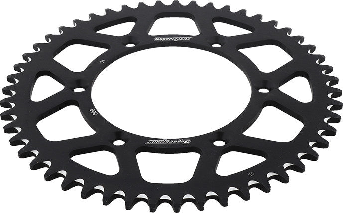 SUPERSPROX ALUMINUM SPROCKET 51T BLACK RAL-808-51-BLK