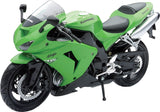NEW-RAY REPLICA 1:12 SUPER SPORT BIKE 06 KAWASAKI ZX10R GREEN 42443A