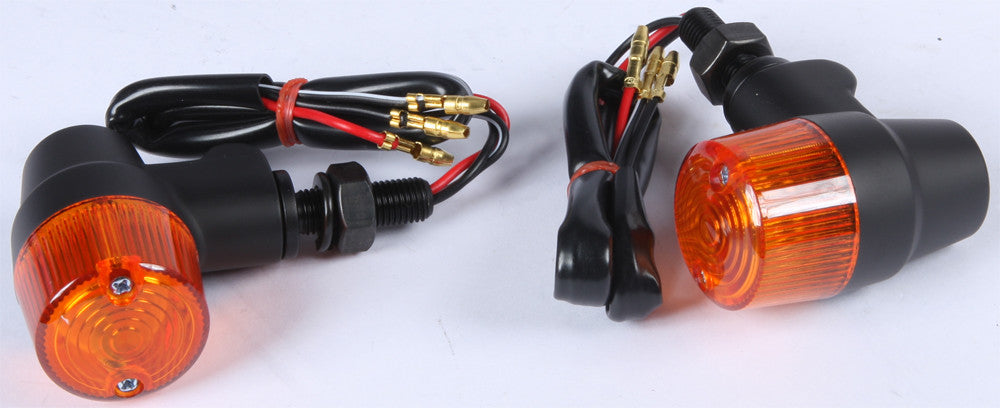 K&S TURN SIGNAL STYLE 3 BLACK W/AMBER LENS 25-8633-atv motorcycle utv parts accessories gear helmets jackets gloves pantsAll Terrain Depot