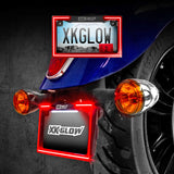 XK GLOW LICENSE PLATE FRAME LIGHT WITH TURN SIGNAL CHROME XK034018-W