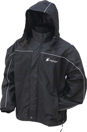 FROGG TOGGS TOADZ HIGHWAY RAIN JACKET BLACK/SILVER MD NTH65125-01MD-atv motorcycle utv parts accessories gear helmets jackets gloves pantsAll Terrain Depot