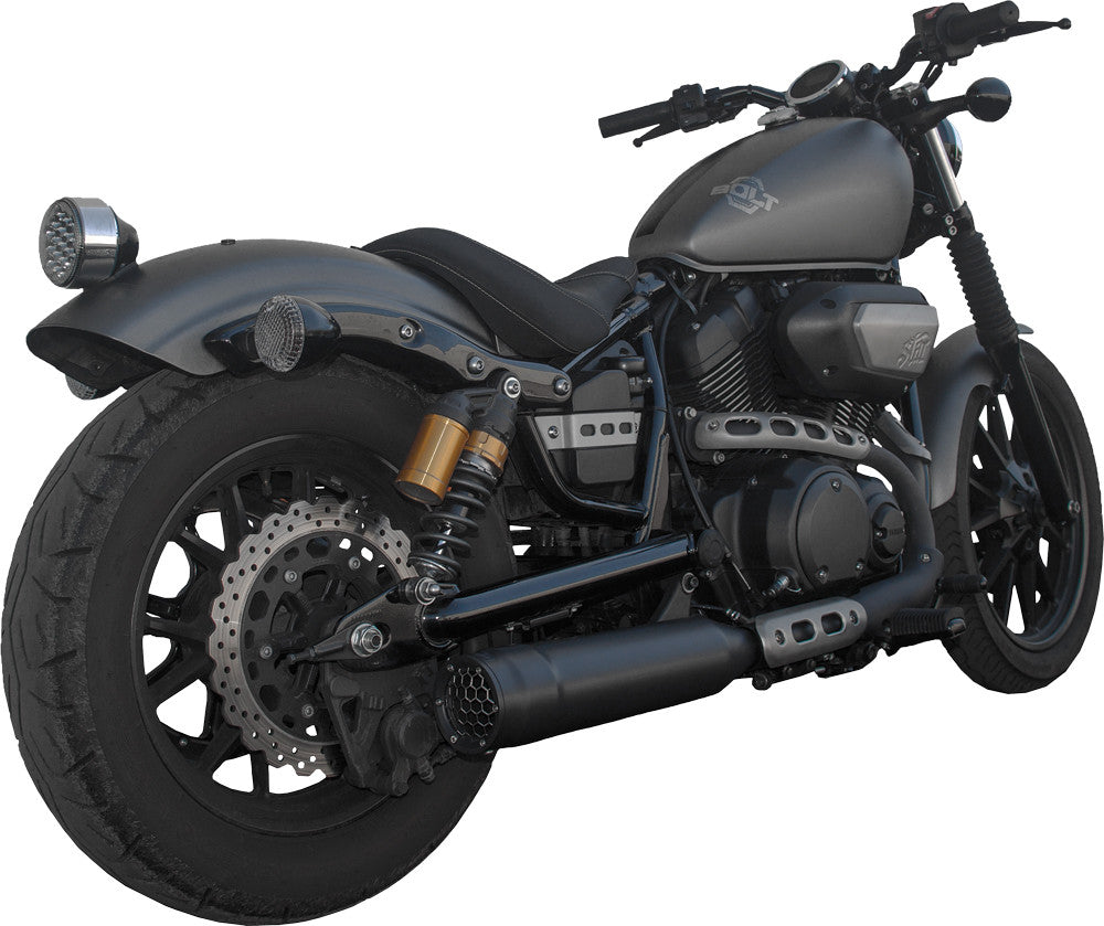 FIREBRAND GRAND PRIX SLIP-ON BLACK 4" YAMAHA BOLT 18-1002