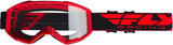 FLY RACING YOUTH FOCUS GOGGLE RED W/CLEAR LENS FLC-008