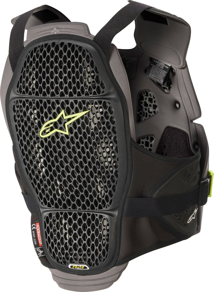 ALPINESTARS A-4 MAX CHEST PROTECTOR BLK/ANTH/FLUO YLW XS/SM 6701520-1155-XSS