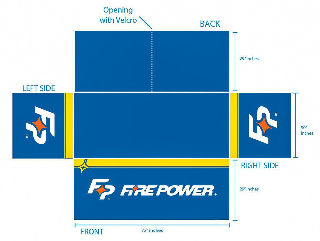 FIRE POWER TABLE COVER FP TABLE COVER 8' FP