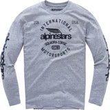 ALPINESTARS WINGED MOTO PREM TEE GREY HEATHER LG 1139-73025-1026-L