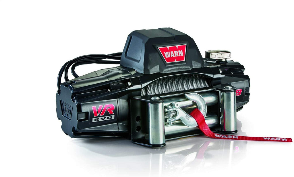 WARN 103250 VR EVO 8 Electric 12V DC Winch with Steel Cable Wire Rope: 5/16" Diameter x 90' Length, 4 Ton (8,000 lb) Pulling Capacity