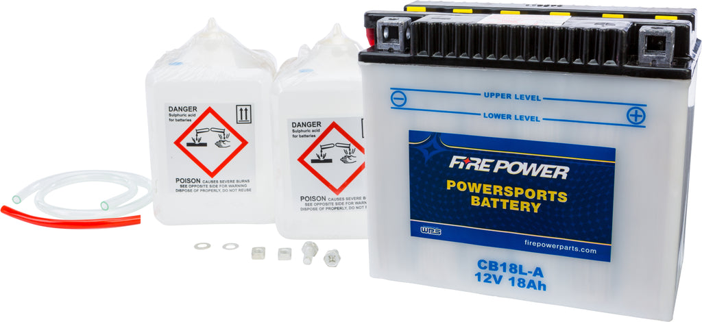 FIRE POWER BATTERY W/ACID CB18L-A 12V HEAVY DUTY CB18L-A-atv motorcycle utv parts accessories gear helmets jackets gloves pantsAll Terrain Depot