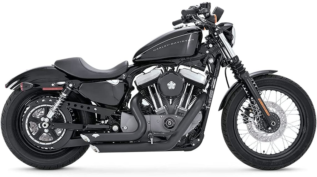 Vance & Hines 47219 Black Shortshots Staggered Exhaust For Harley-Davidson Sportsters Blemished