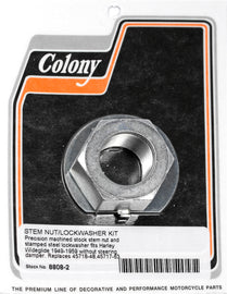 COLONY MACHINE CHROME STEM NUT & LOCK WASHER KIT 8808-2