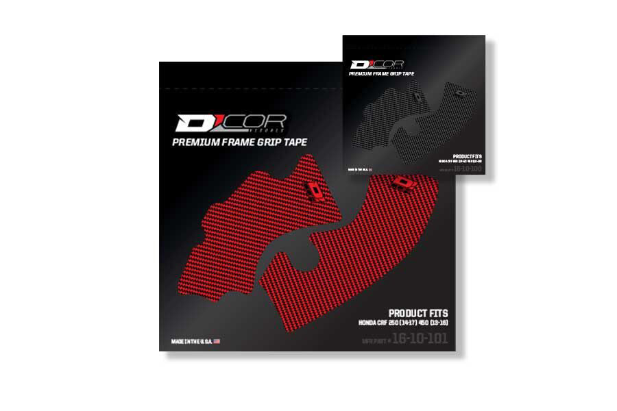 D'COR FRAME GRIP GUARD DECAL RED 16-10-101
