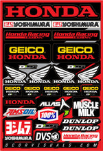 Load image into Gallery viewer, D'COR TEAM GEICO HONDA DECAL SHEET 12"X18" 40-10-114