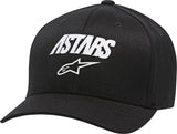 ALPINESTARS ANGLE REFLECT HAT BLACK SM/MD CURVED BILL 1139-81525-10-S/M