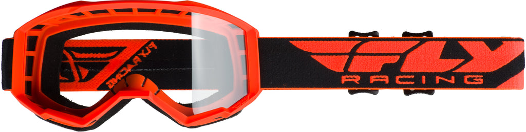 fly racing focus goggles FLY RACING FOCUS GOGGLE ORANGE W/CLEAR LENS FLA-005