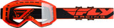 FLY RACING FOCUS GOGGLE ORANGE W/CLEAR LENS FLA-005