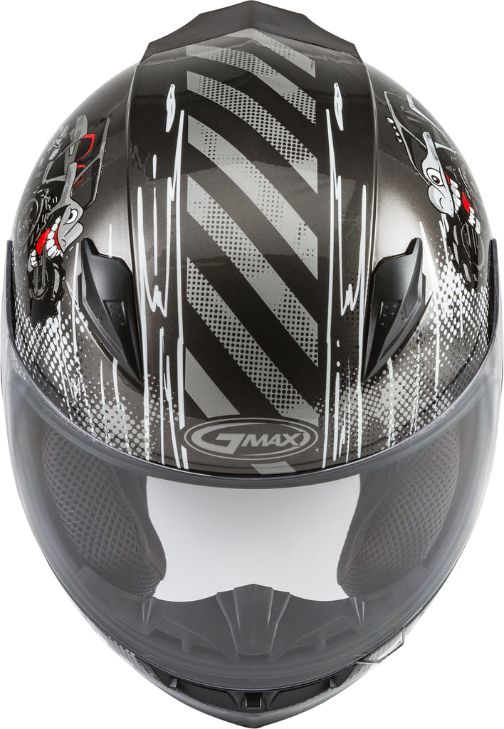 GMAX YOUTH GM-49Y BEASTS FULL-FACE HELMET DARK SILVER/BLACK YS G1498540