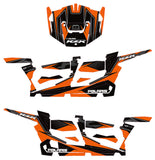 D'COR POL RZR4 COMPLETE GRAPHIC KIT ORANGE/BLACK 20-60-115