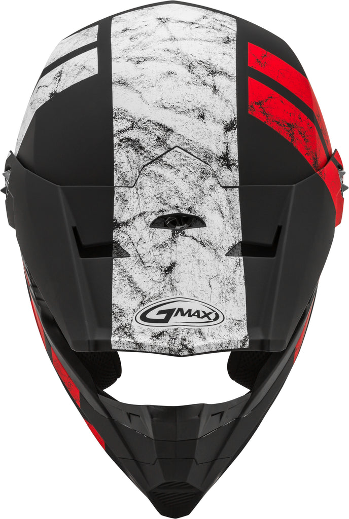 GMAX MX-46 OFF-ROAD DOMINANT HELMET MATTE BLACK/WHITE/RED XS G3464353