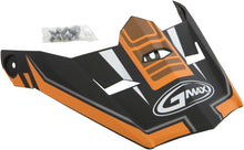 Load image into Gallery viewer, GMAX VISOR W/SCREWS UNCLE MX-46Y MATTE BLACK/ORANGE YS-YL G046849