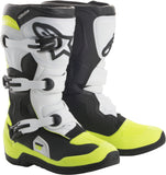 ALPINESTARS TECH 3S BOOTS BLACK/WHITE/YELLOW SZ 07 2014018-125-7