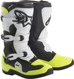 ALPINESTARS TECH 3S BOOTS BLACK/WHITE/YELLOW SZ 04 2014018-125-4