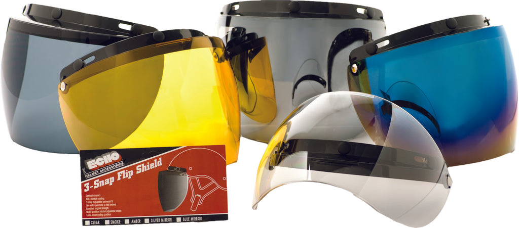 ECHO 3-SNAP FLIP SHIELD AMBER 02-207-atv motorcycle utv parts accessories gear helmets jackets gloves pantsAll Terrain Depot
