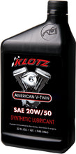 Load image into Gallery viewer, KLOTZ SYNTHETIC LUBRICANT 20W-50 1QT KH-2050