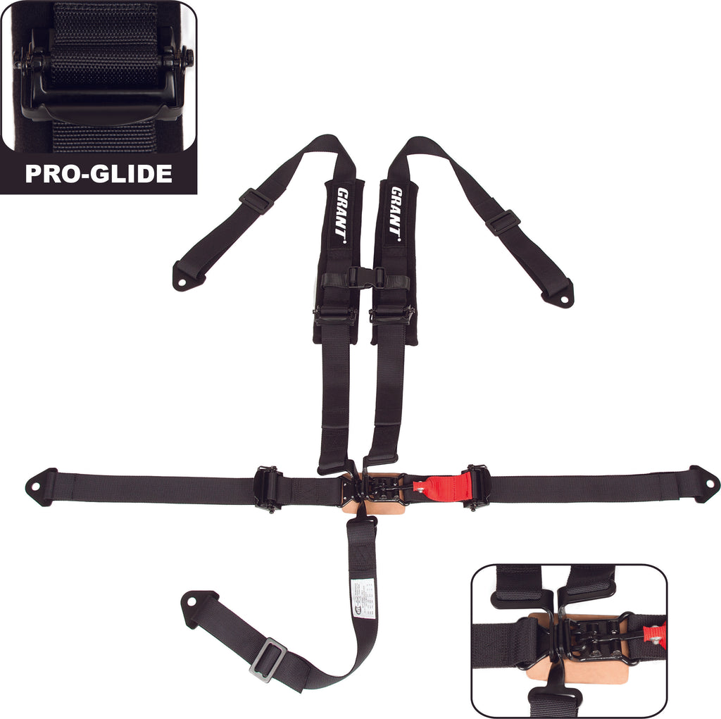 GRANT 5-POINT SAFETY HARNESS W/PADS BLACK 2" STRAPS 2105