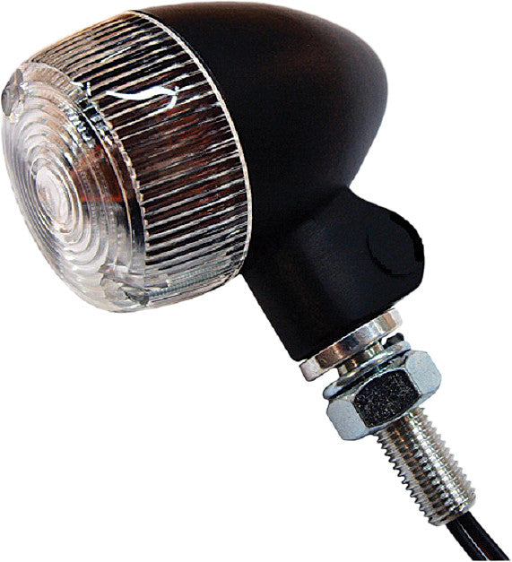 K&S TURN SIGNAL STYLE 1 BLACK W/CLEAR LENS 25-8324BK-atv motorcycle utv parts accessories gear helmets jackets gloves pantsAll Terrain Depot