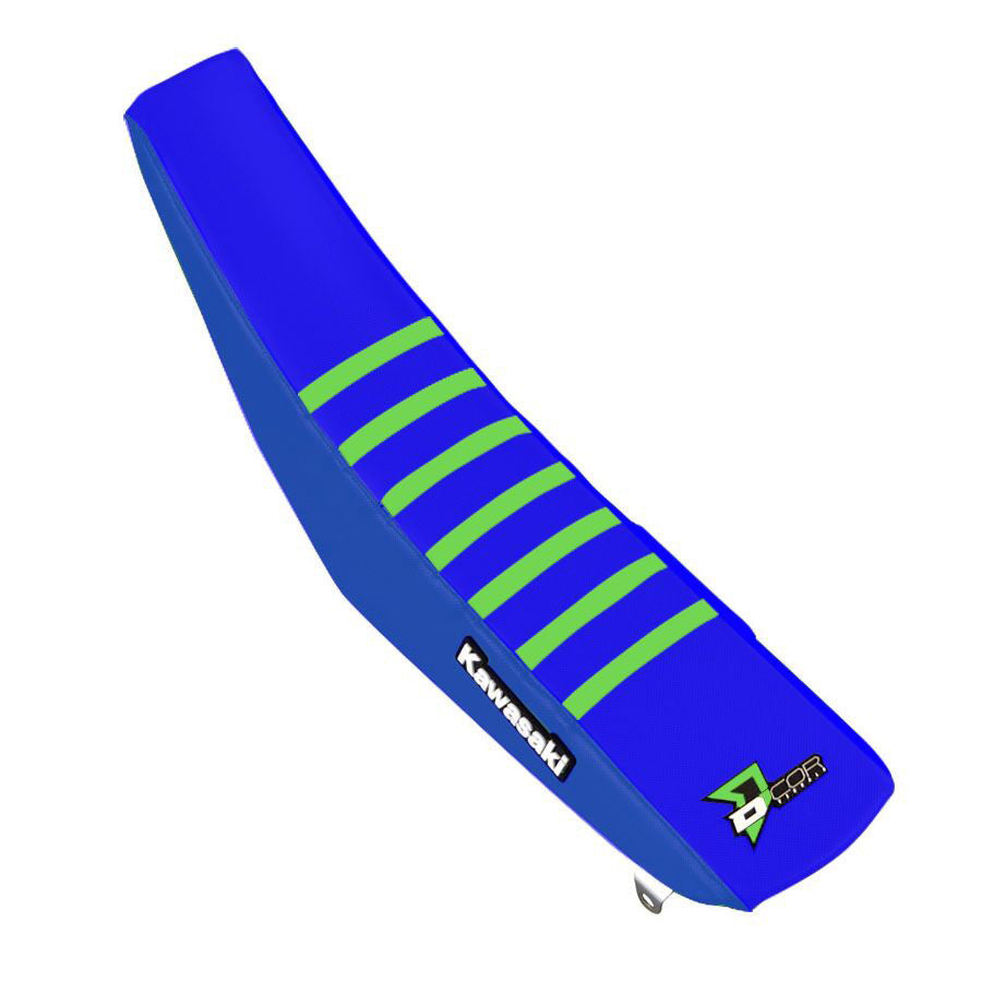 D'COR SEAT COVER BLUEE GREEN RIBS KXF250/450 30-20-463