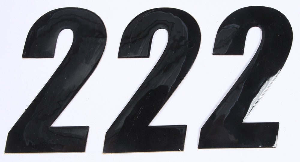 D'COR NUMBER 2 BLACK 4" 3/PK 45-24-2