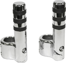 Load image into Gallery viewer, LINDBY CLAMP-ON PEGS CHR W/ WIDE O RING FOR 1 1/2" BAR 715