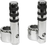 LINDBY CLAMP-ON PEGS CHR W/ WIDE O RING FOR 1 1/2