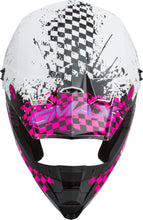 Load image into Gallery viewer, GMAX YOUTH MX-46Y OFF-ROAD ANIM8 HELMET WHITE/NEON PINK/PUR YL G3461782
