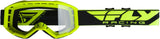 FLY RACING FOCUS GOGGLE HI-VIS YELLOW W/CLEAR LENS FLA-007