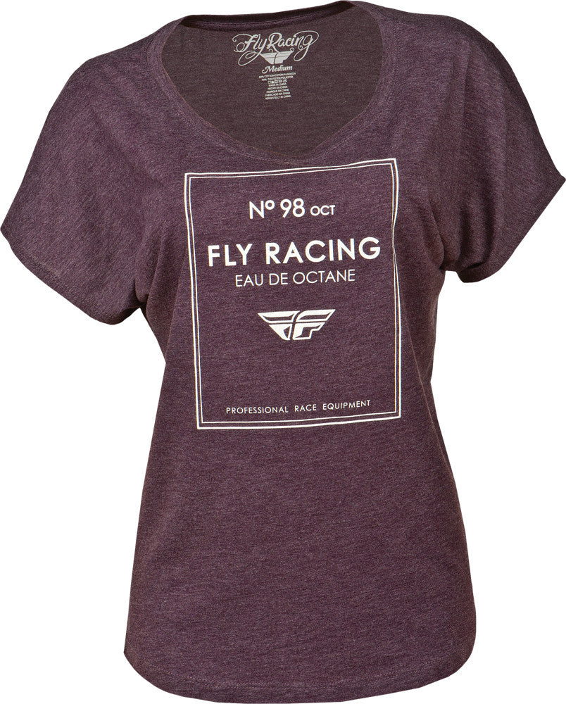 FLY RACING EAU DE OCTANE LADIES TEE PURPLE M 356-0299M-atv motorcycle utv parts accessories gear helmets jackets gloves pantsAll Terrain Depot