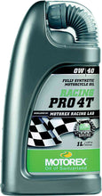 Load image into Gallery viewer, MOTOREX RACING PRO 4T 0W40 (1 LITER) 111511