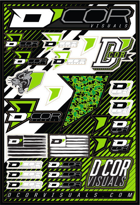 D'COR LOGO DECAL SHEET 12"X18" 40-90-106