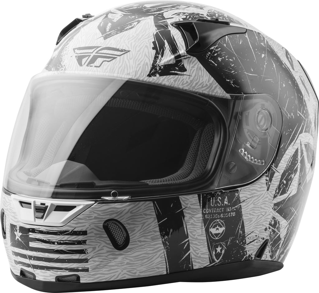 FLY RACING REVOLT LIBERATOR HELMET WHITE/BLACK XS 73-8371-1