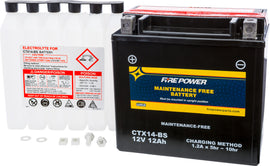 FIRE POWER BATTERY CTX14-BS MAINTENANCE FREE CTX14-BS-atv motorcycle utv parts accessories gear helmets jackets gloves pantsAll Terrain Depot